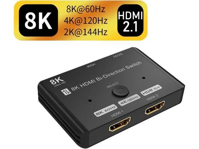 LORDWORLD LORDWORLD HDMI 2.1 Switch 8K@60Hz 4K@120Hz Bi-Directional 48Gbps — Produktfoto