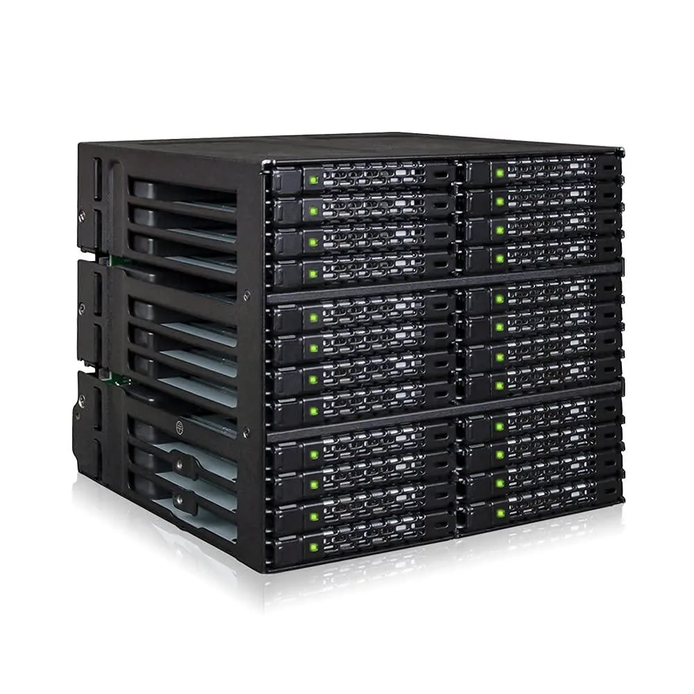 LORDWORLD LORDWORLD 24 x 2.5" SAS/SATA Mobile Rack 3 x 5.25" Bay 6 x Mini-SAS HD Hard Drive Adapter — product photo