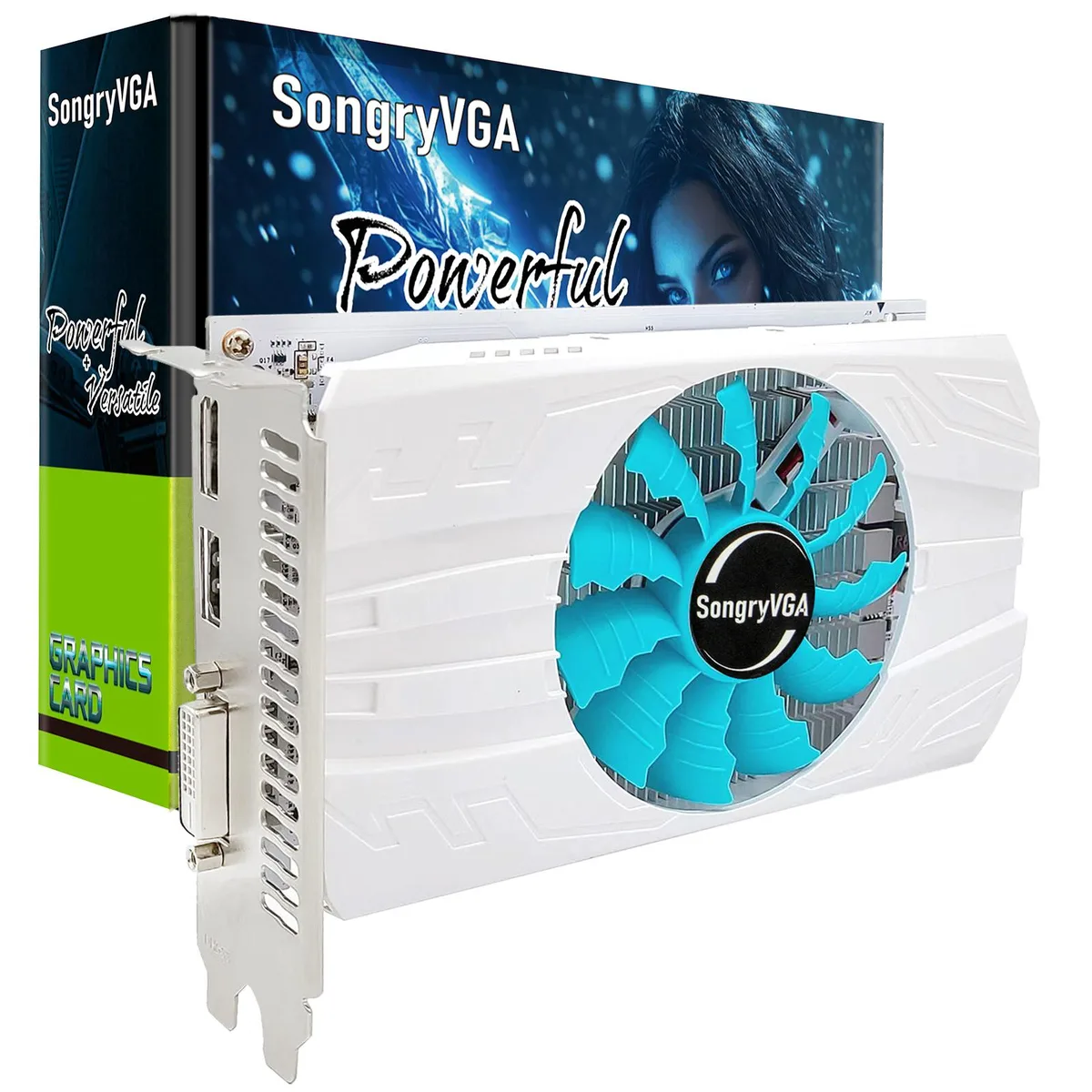 SongryVGA GTX 1050 4GB graphics card with single fan cooler and metal backplate