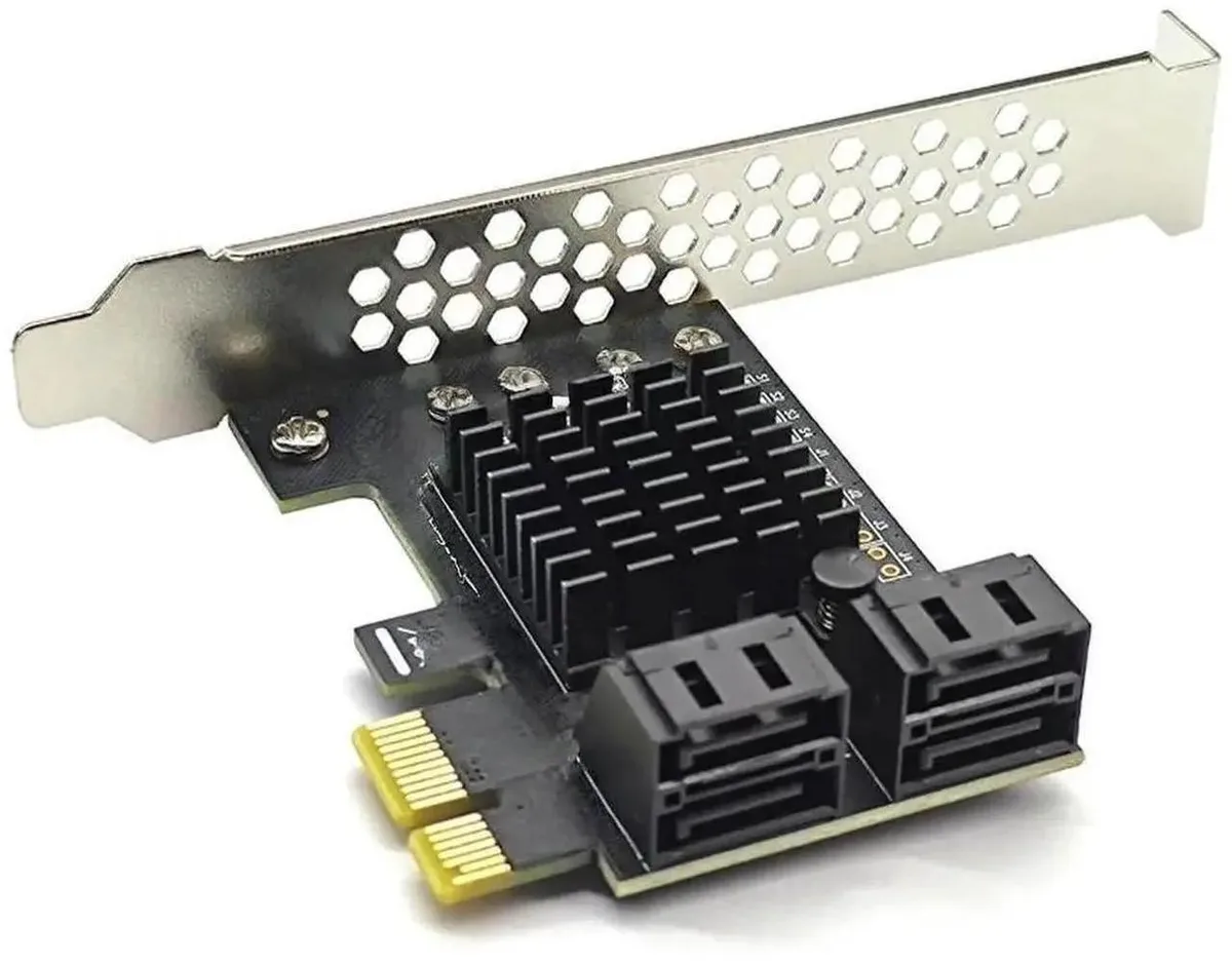 SMUGDESK SMUGDESK 4 Port SATA 3.0 PCIe x1 Gen3 ASM1064 Hard Drive Adapter — product photo