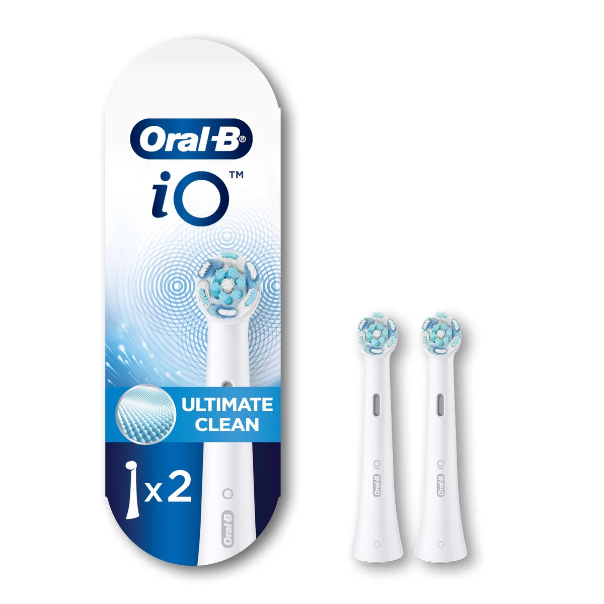  Oral-B iO Ultimate Clean Replacement Brush Heads 2 Count White — produktfoto