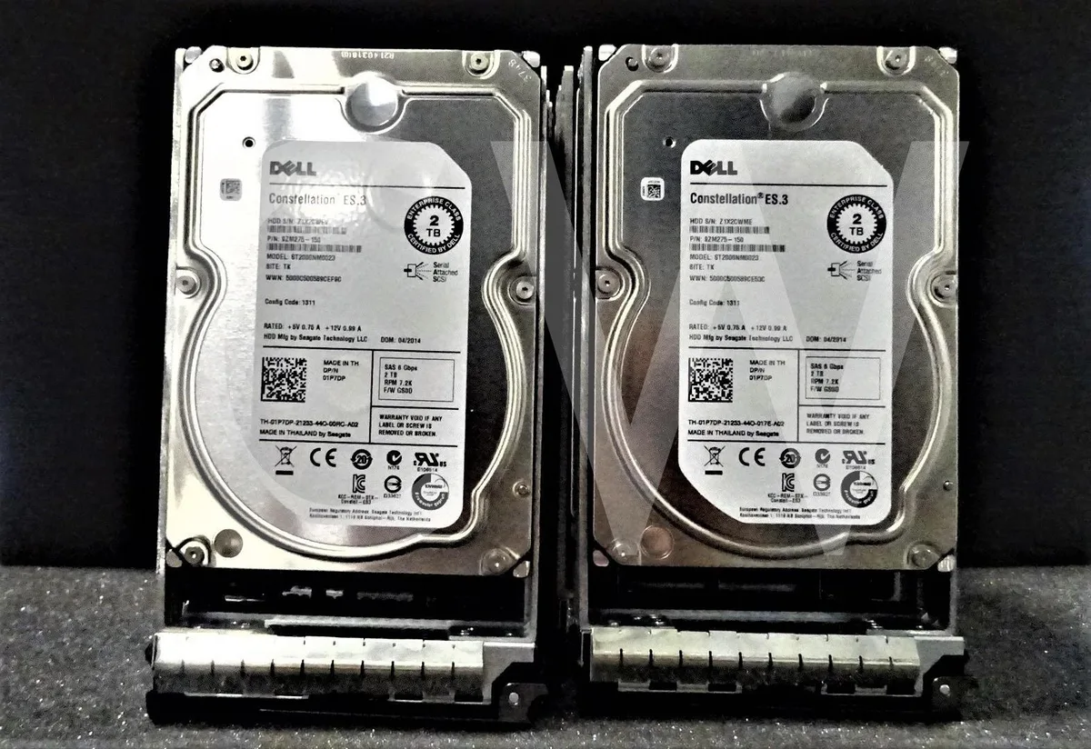 DELL DELL Constellation ES.3 1P7DP ST2000NM0023 2TB 7200RPM 6Gbps 3.5" SAS 128MB internal hard drive — Produktfoto