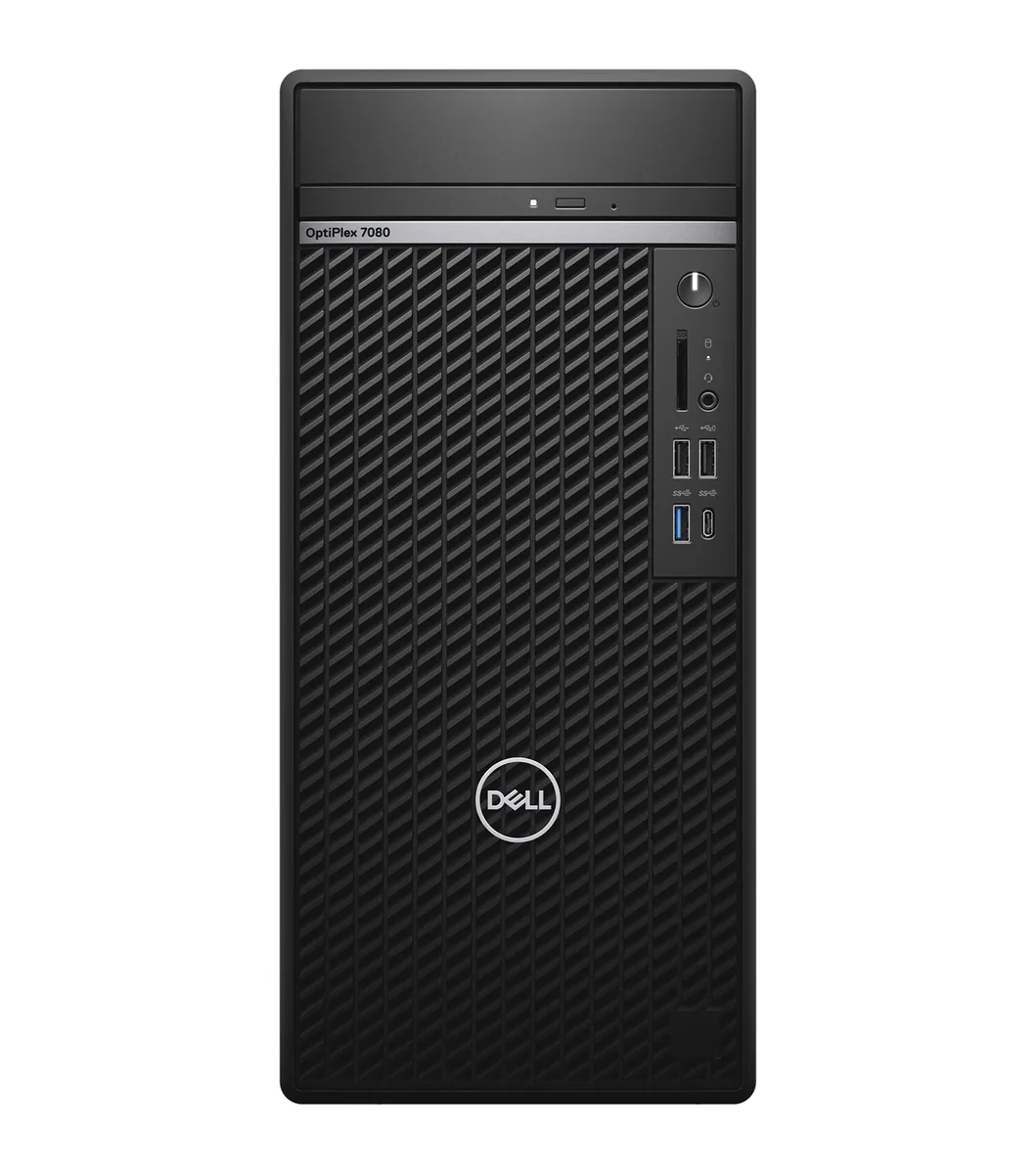 Refurbished Dell 7080 tower desktop in black finish
