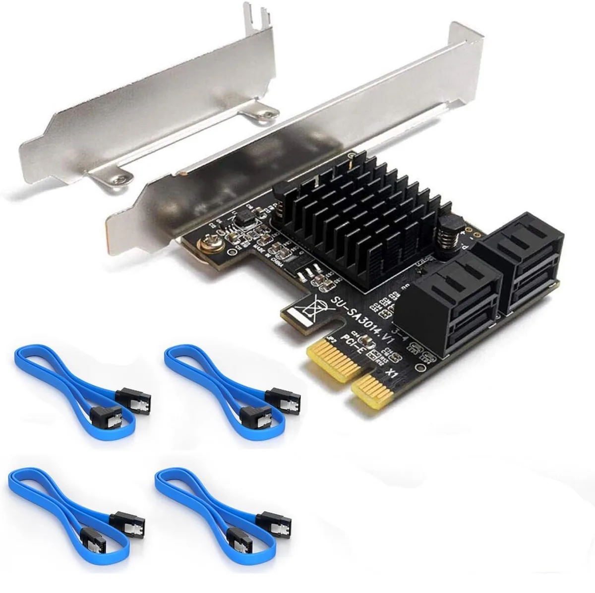 ESTONE ESTONE PCIE24SATA 4-Port SATA III Expansion Card with Low-Profile Bracket — foto del prodotto