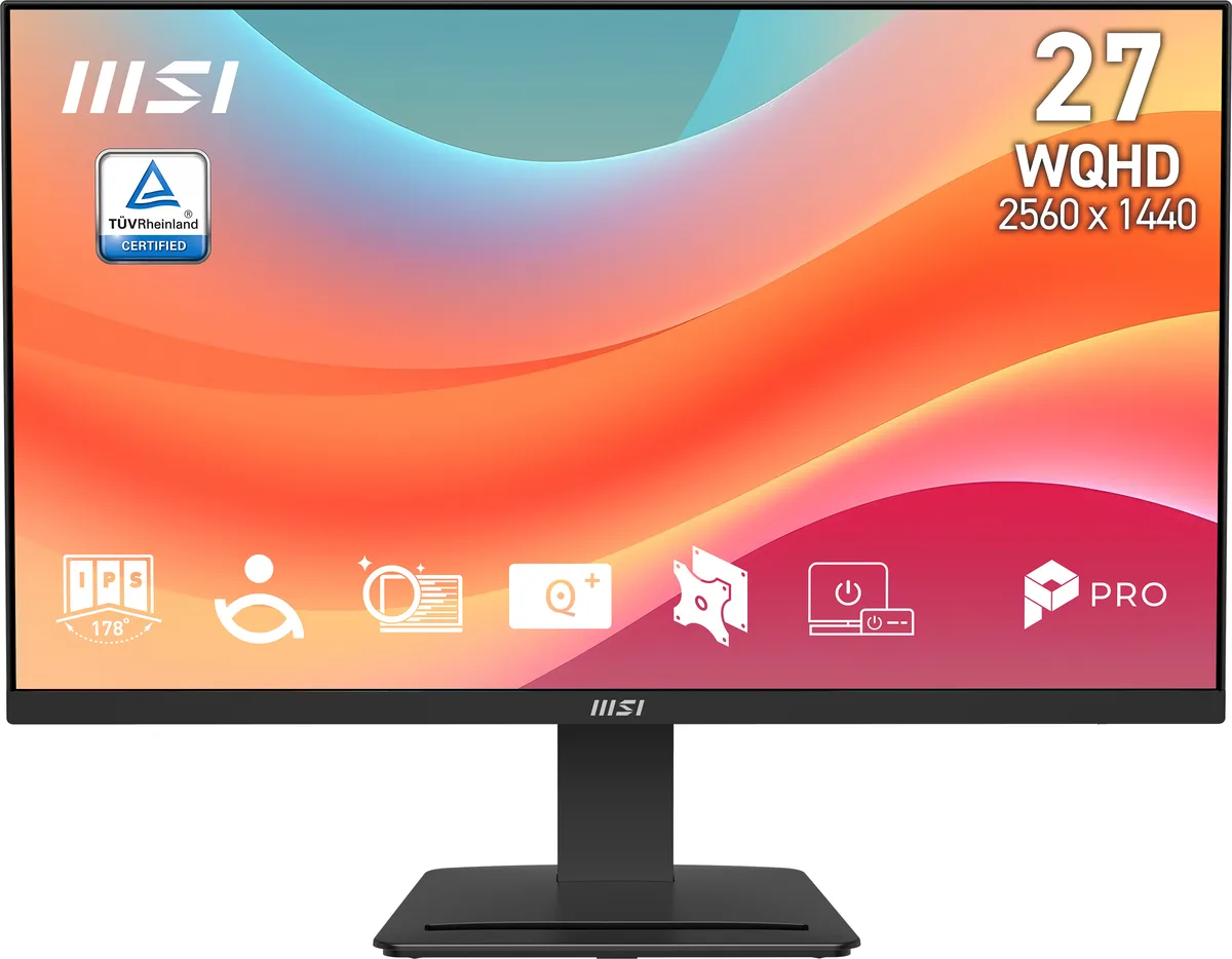 MSI MSI PRO MP273Q E7 27" 2560x1440 75Hz IPS monitor — product photo