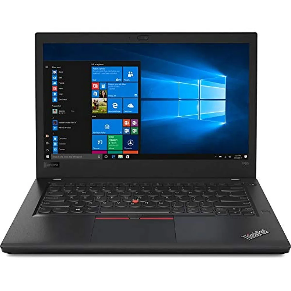 Black 14 inch ThinkPad T480 laptop matte finish