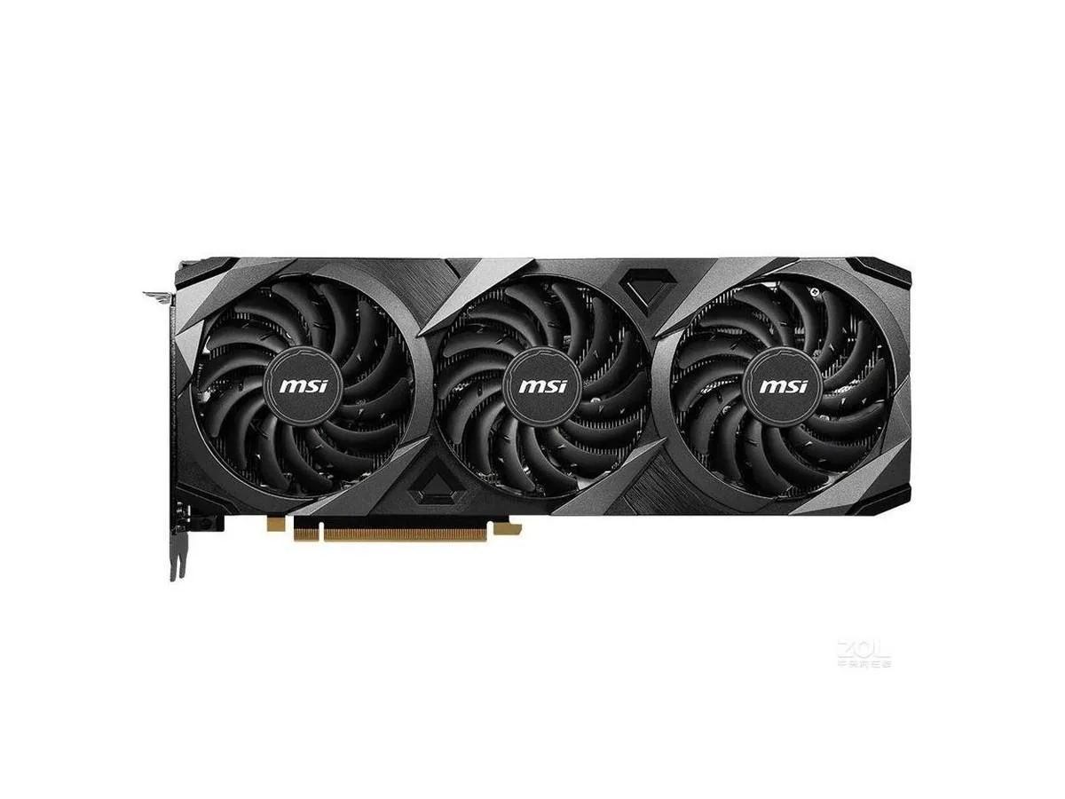 MSI GeForce RTX 3070 Ti VENTUS 3X triple-fan graphics card in black and silver