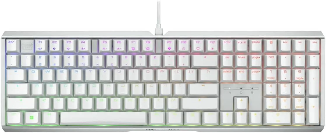 Cherry Cherry MX 3.1 Mechanical Wired Gaming Keyboard White MX2A Brown — Produktfoto