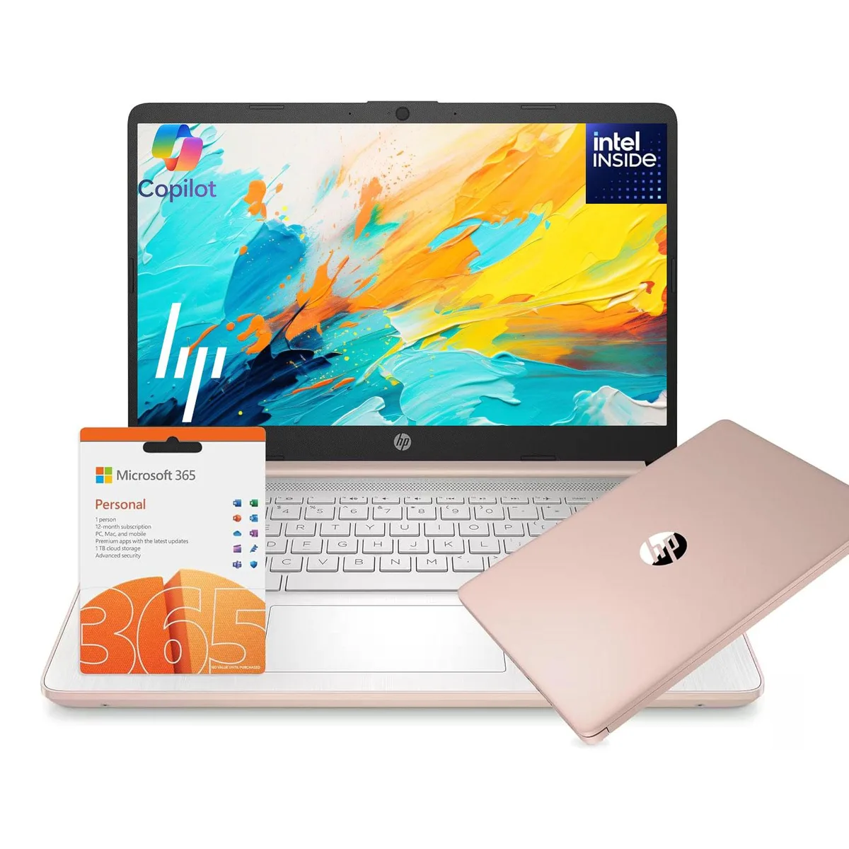 HP HP 14-dq6015dx 14 laptop Intel N150 16GB 128GB eMMC Rose Gold — toote foto
