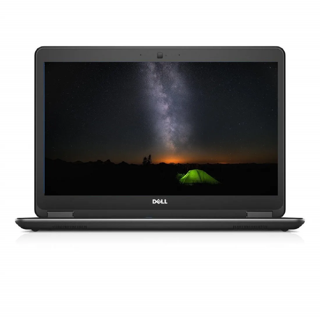 Black Dell Latitude E7450 laptop, 14.1 inch screen, lid shows light wear