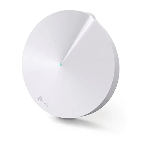 White cylindrical mesh Wi-Fi unit, minimalist design
