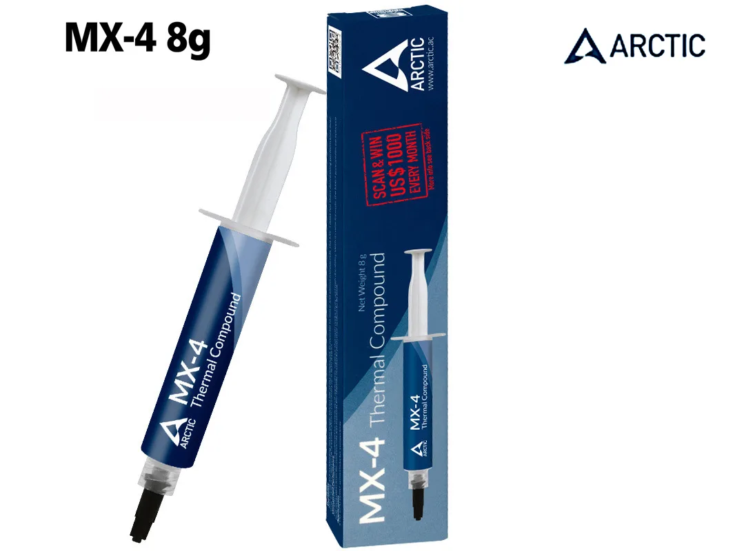 ARCTIC COOLING ARCTIC COOLING MX-4 8g 2019 Edition Cooler Grease 8.5W/mK Water Cooling Conductive Plaster Cooler — صورة المنتج