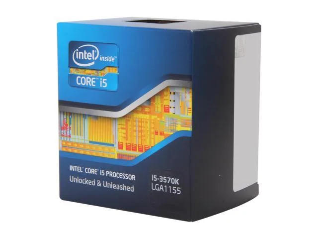 Intel Core i5-3570K desktop processor in LGA 1155 socket with integrated heat spreader