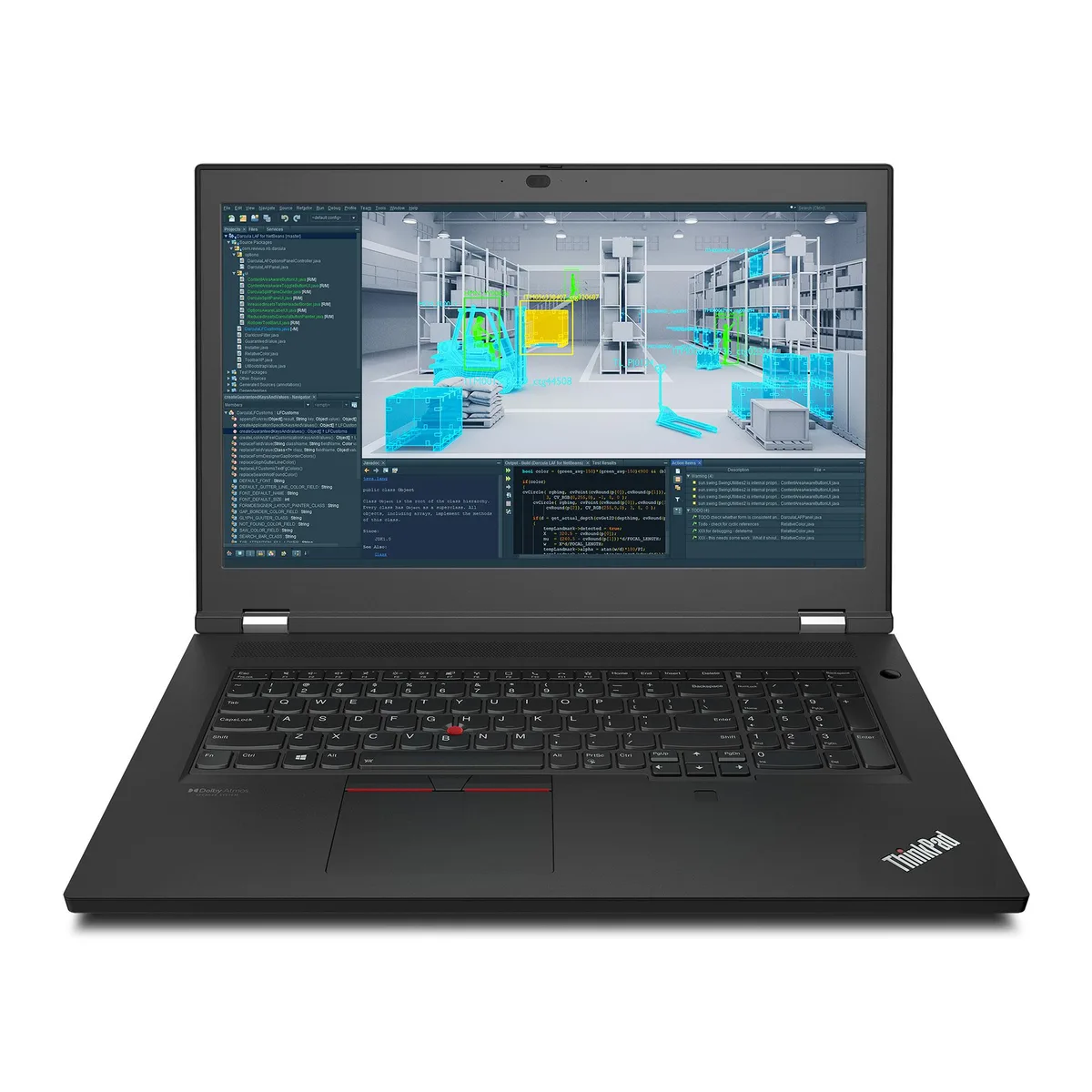 Black 17.3 inch mobile workstation laptop closed view