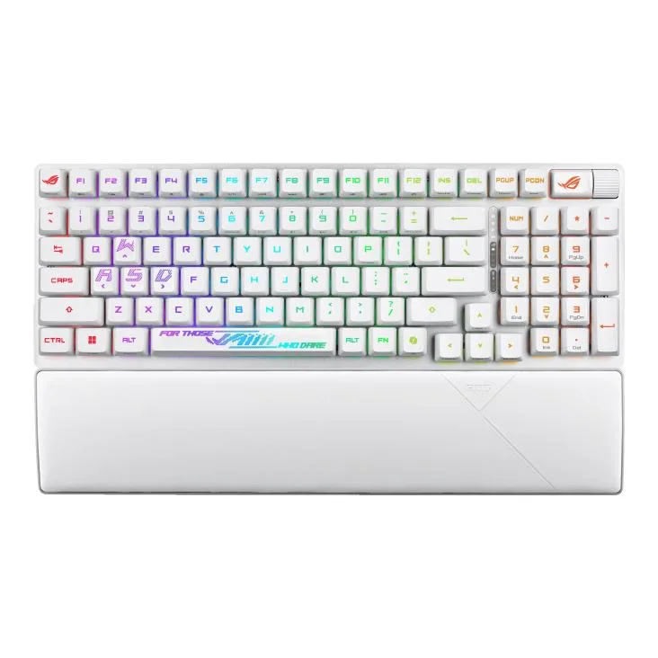 ASUS ASUS ROG Strix Scope II 96 Wireless Optical Gaming Keyboard Moonlight White — product photo
