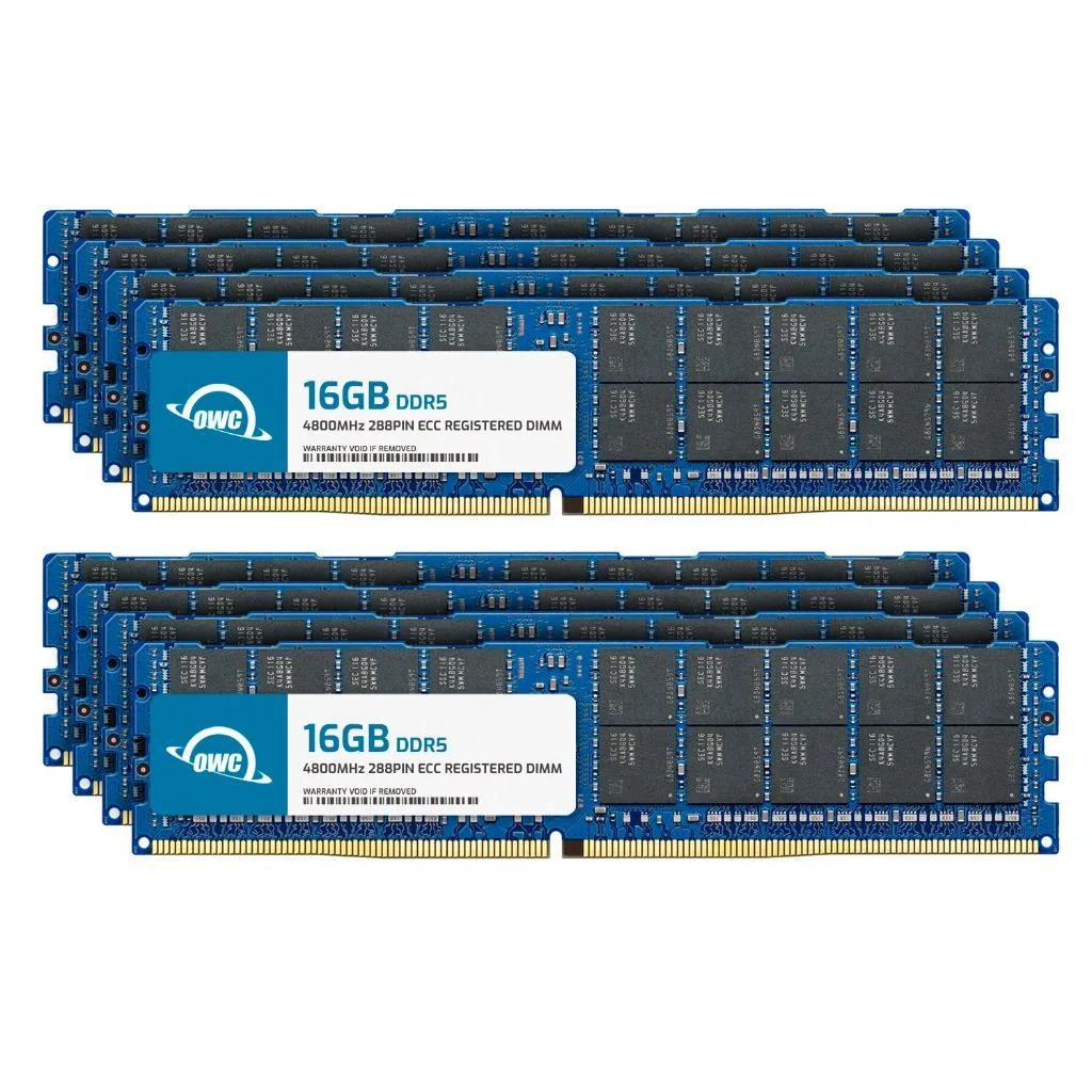 OWC OWC 128GB (8x16GB) DDR5 4800 CL40 ECC Registered RDIMM Server RAM — product photo
