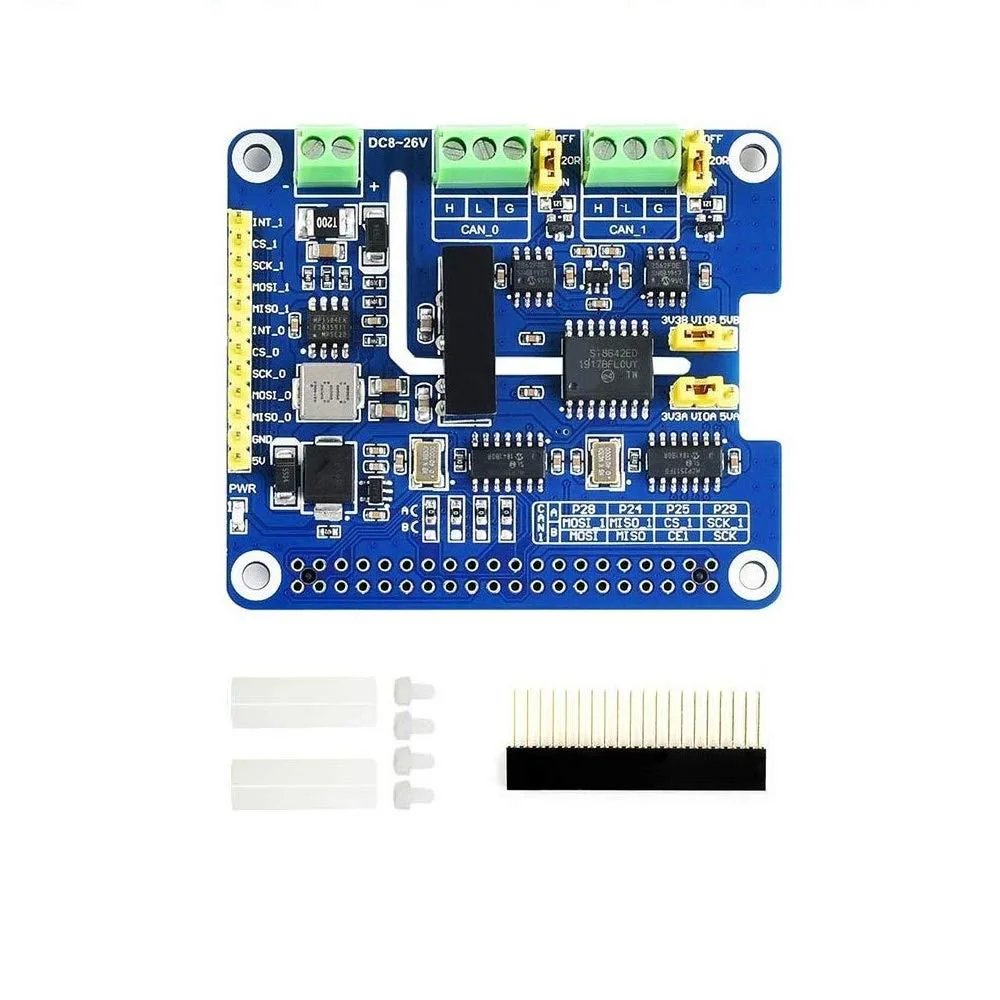 LORDWORLD LORDWORLD 2-Channel CAN Bus HAT Isolated CAN FD Expansion HAT development board — foto produk