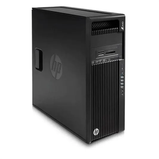 Black HP Z440 tower workstation with wired keyboard and mouse