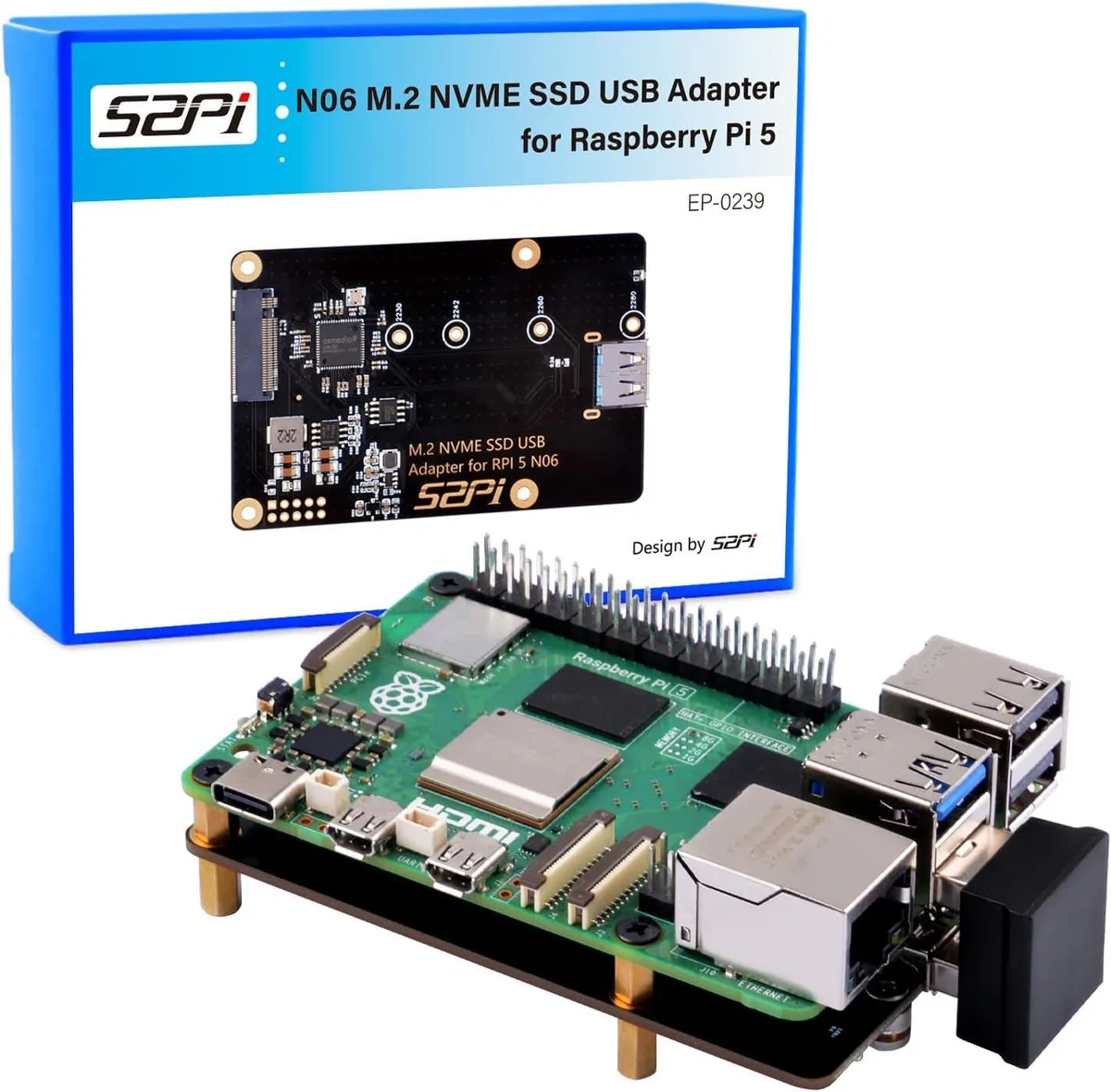 MCDODO MCDODO N06 M.2 NVME SSD USB Adapter for Raspberry Pi 5 — foto produk