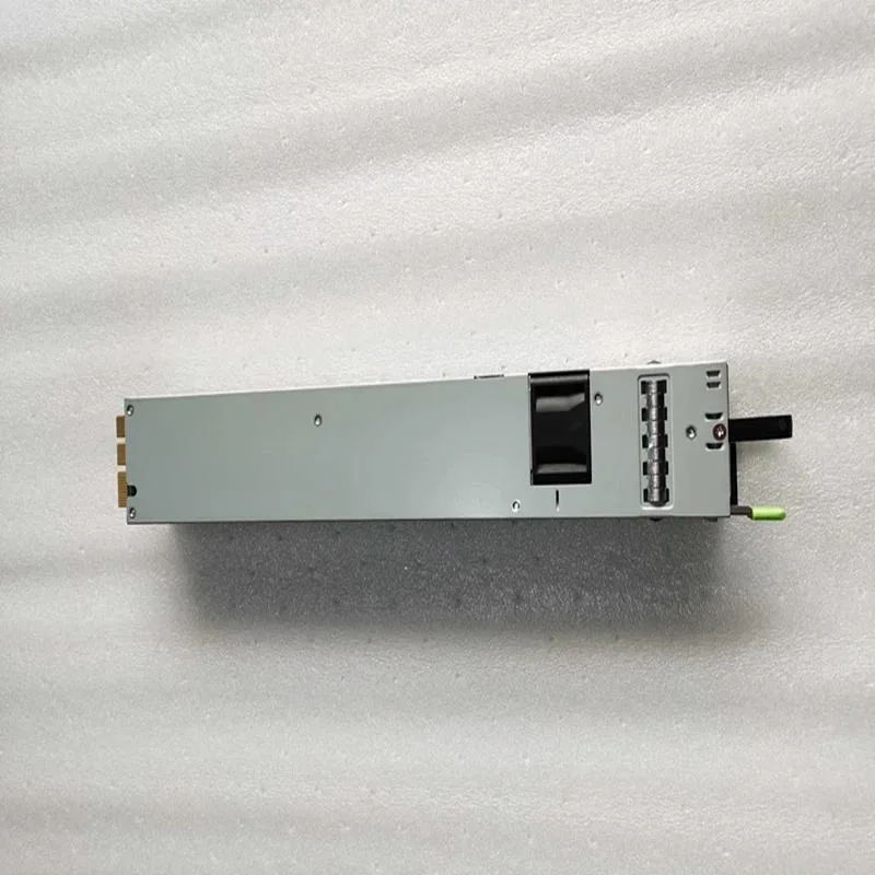 Rectangular metal ATX power supply unit with cooling fan visible