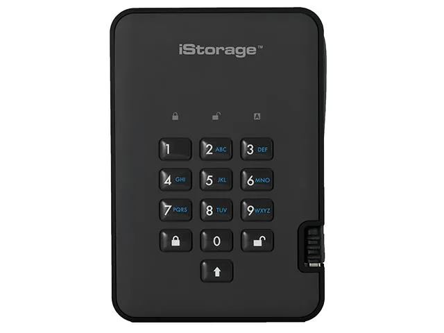 iStorage iStorage diskAshur2 SSD 512GB Black portable SSD — produktfoto