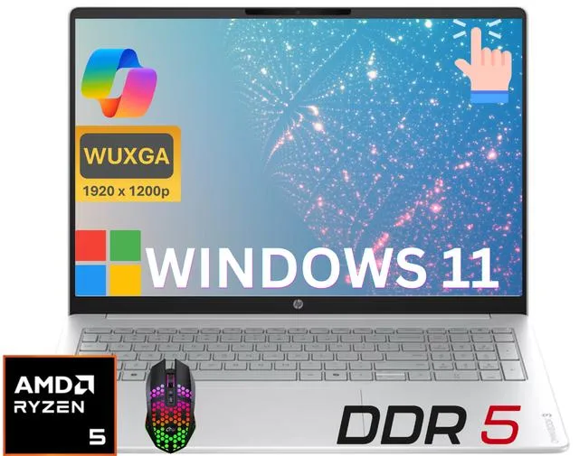 HP HP OmniBook 3 16" FHD+ Touch AMD Ryzen 5 40 8GB DDR5 512GB NVMe — photo du produit