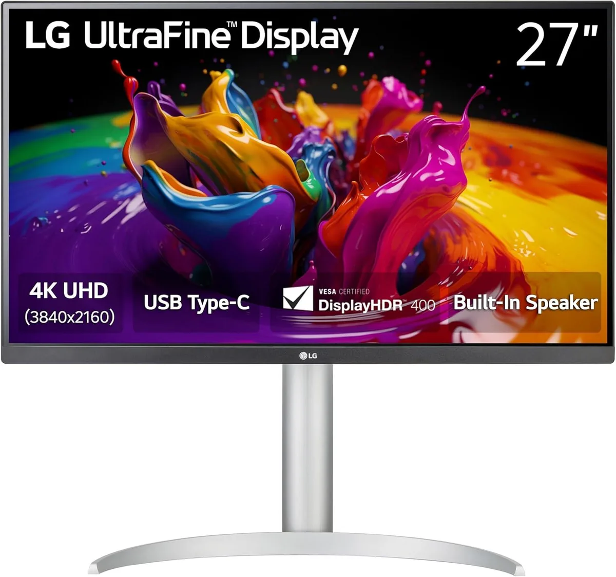 LG Electronics LG Electronics 27UP850K-W 27-inch 4K UHD IPS Monitor White — product photo
