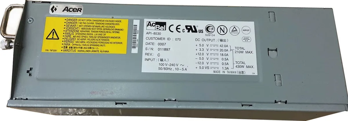 AcBel AcBel API-8530 430W H90 Hot-Swappable Power Supply — product photo