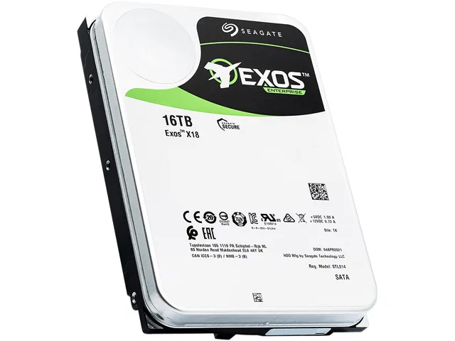 Silver 3.5 inch enterprise hard drive with SATA connectors