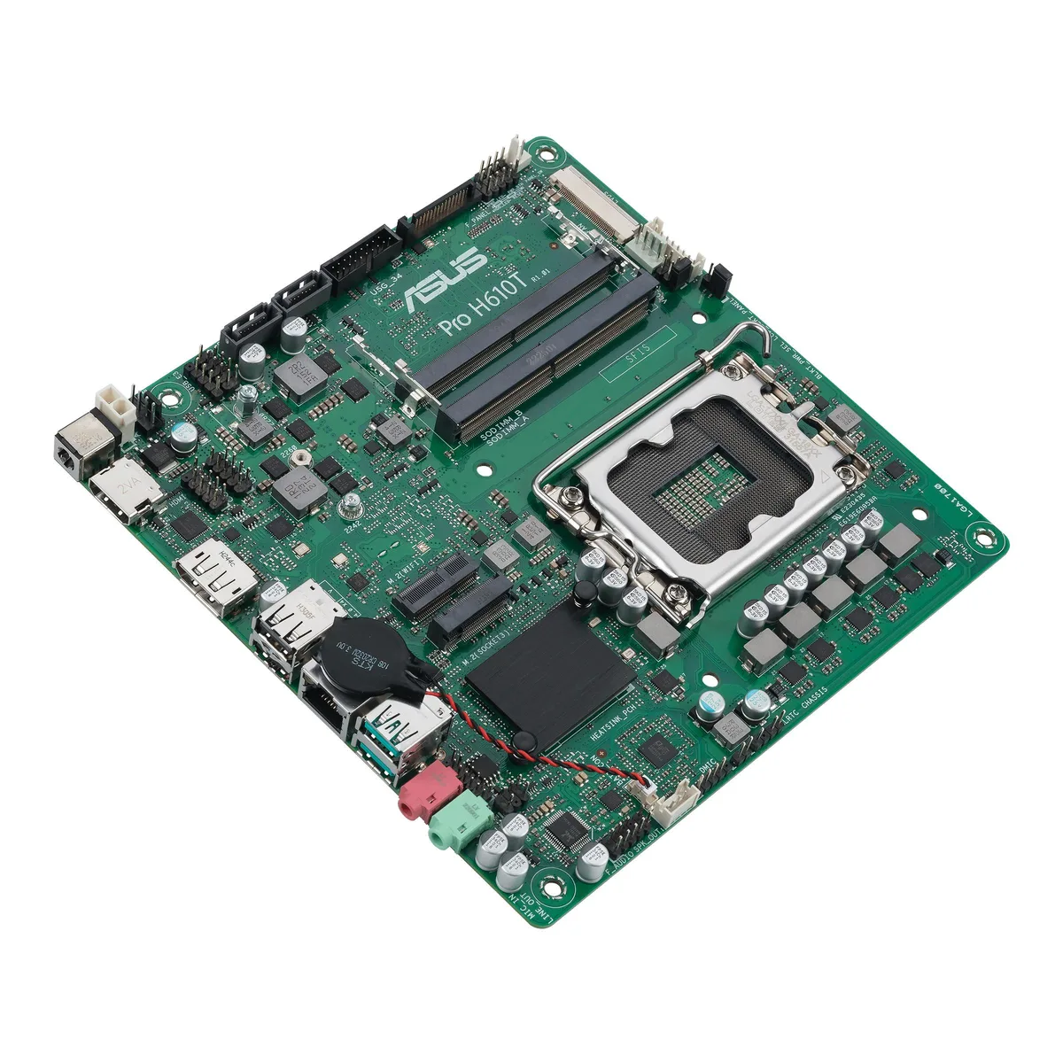 ASUS ASUS PRO H610T-CSM Intel H610 LGA 1700 mini ITX motherboard — product photo