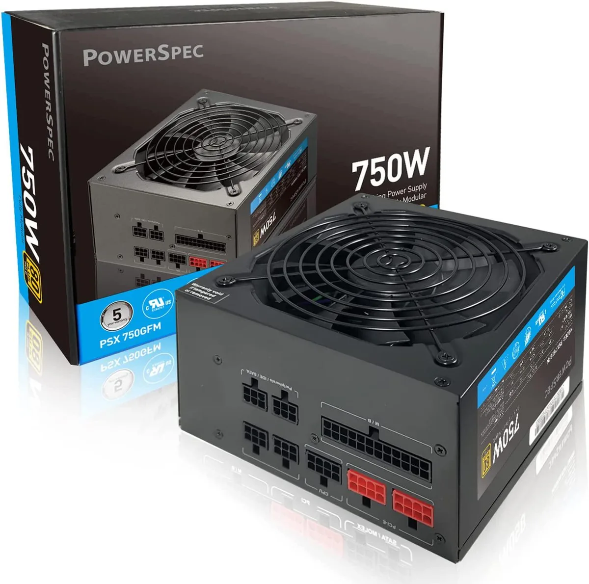 myVolts myVolts 750 Watt 80 Plus Gold Fully Modular ATX Power Supply — product photo