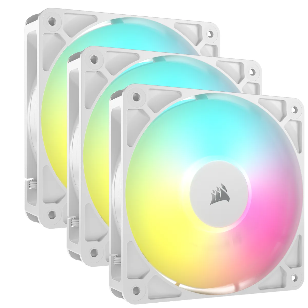 Corsair Corsair CO-9050185-WW RS120 ARGB 120mm case fan triple pack white — toote foto