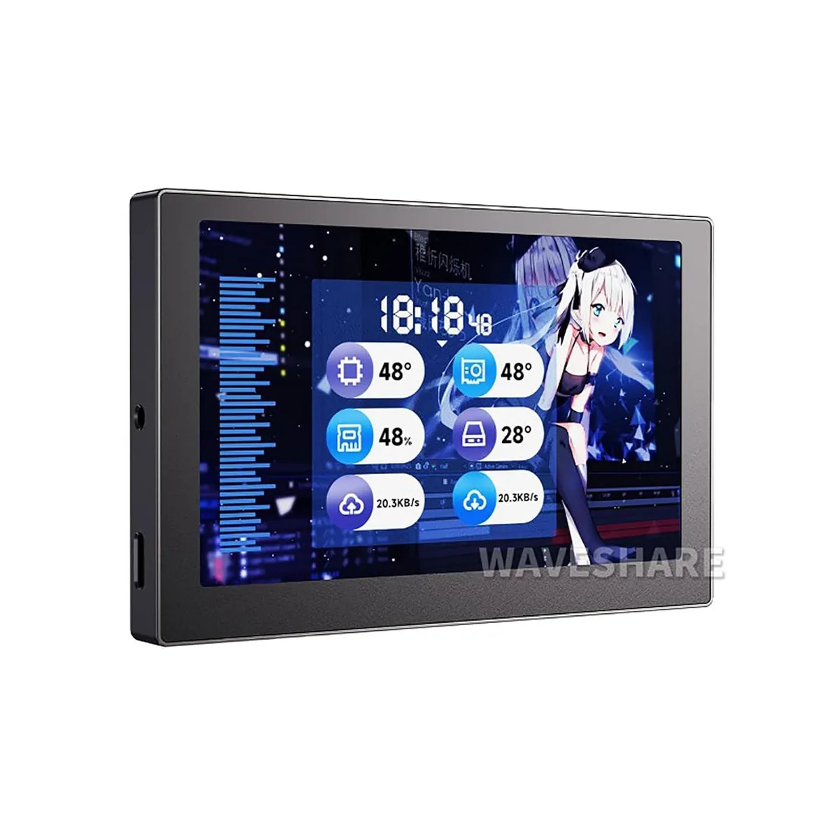 LORDWORLD LORDWORLD 5 Inch 800×480 USB Ambient Screen (Black) — termékfotó
