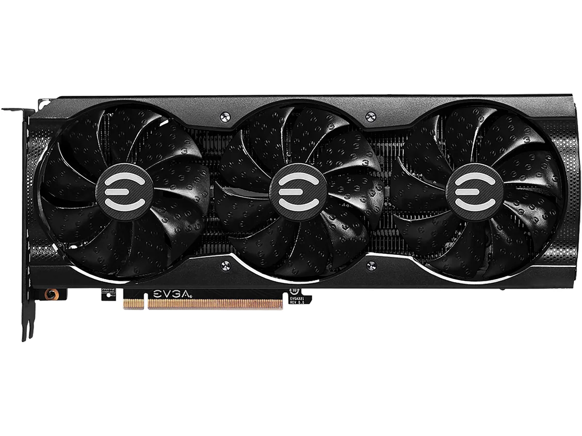 EVGA RTX 3080 XC3 Ultra graphics card with triple fans metal backplate and ARGB lighting