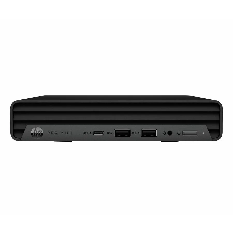 Small black mini desktop PC, compact square form factor