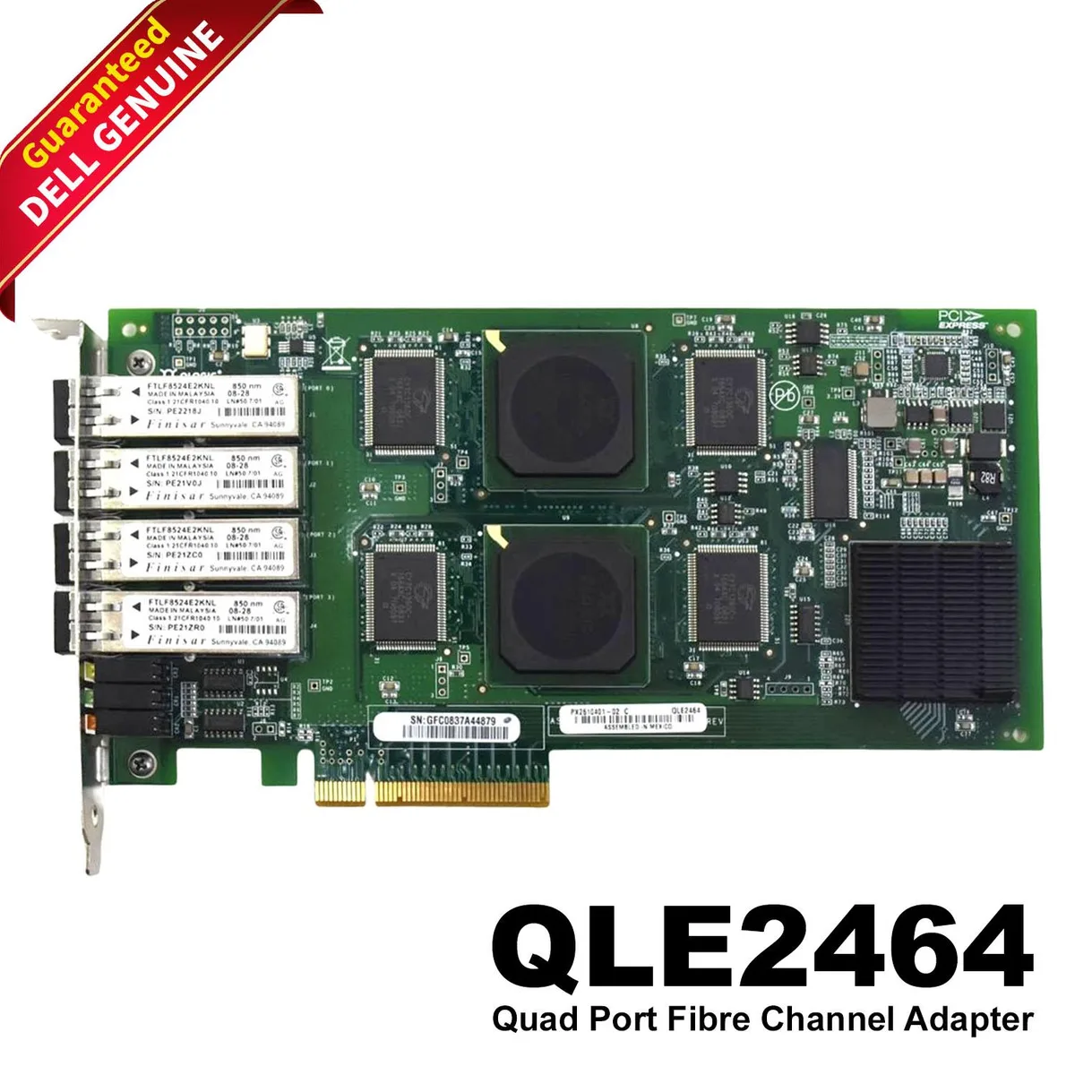 QLogic Corp. QLogic Corp QLE2464 Quad Port Fibre Channel PCIe Host Bus Adapter MVRHT PX2610401-02 — ภาพสินค้า