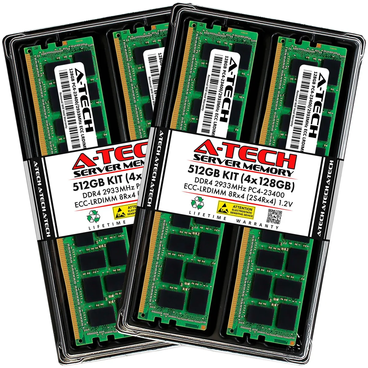 A-Tech A-Tech 512GB (4x128GB) DDR4 2933 ECC LRDIMM 2S4Rx4 server RAM — product photo