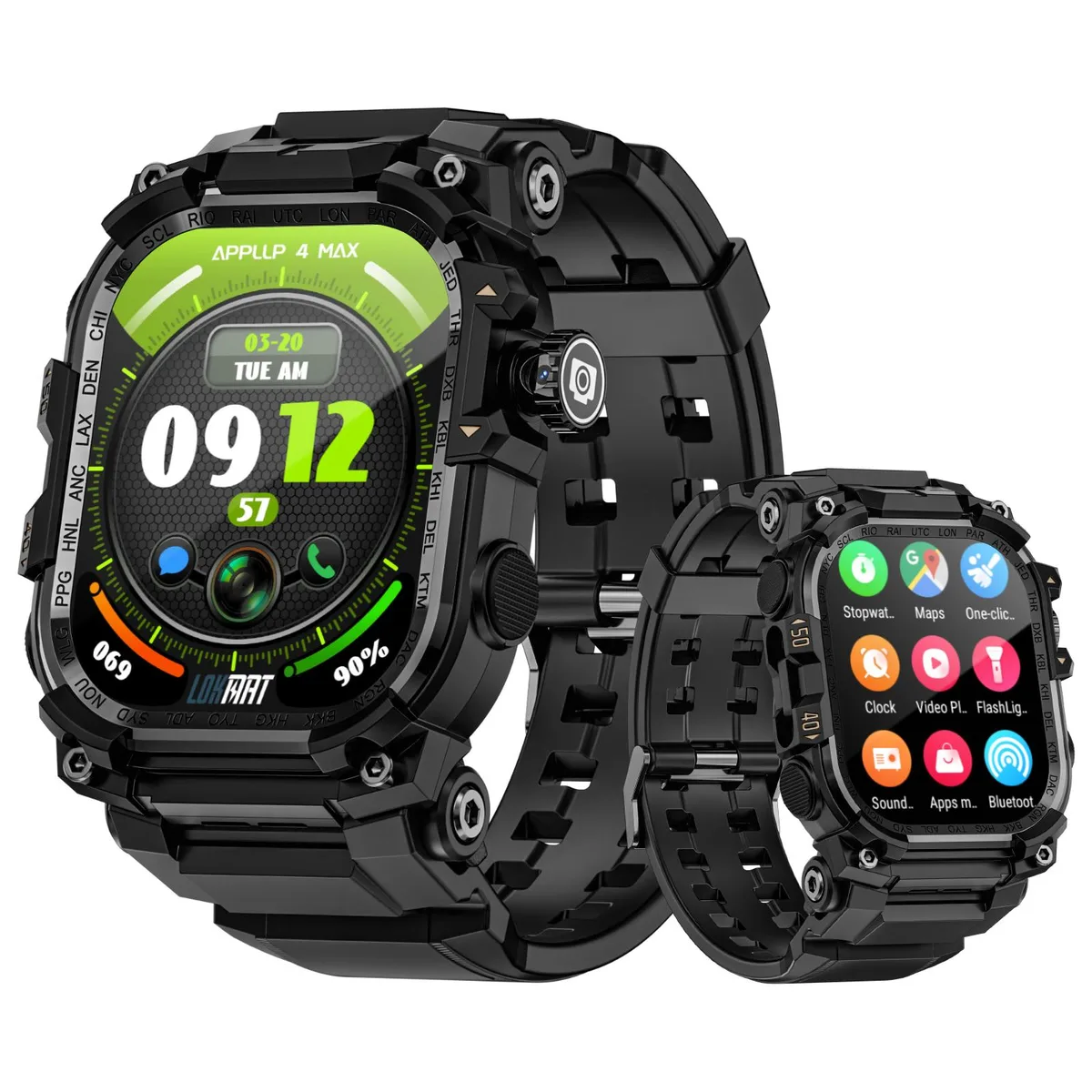 LOKMAT LOKMAT APPLLP 7 MAX Smart Watch 2.06 AMOLED 3GB 32GB Black — fotografia produsului