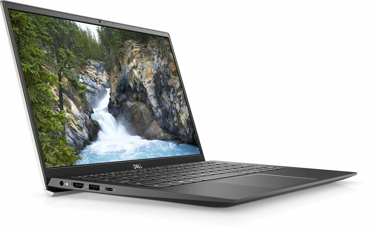 Silver-grey 13.3 inch laptop with thin bezels and non-touch display
