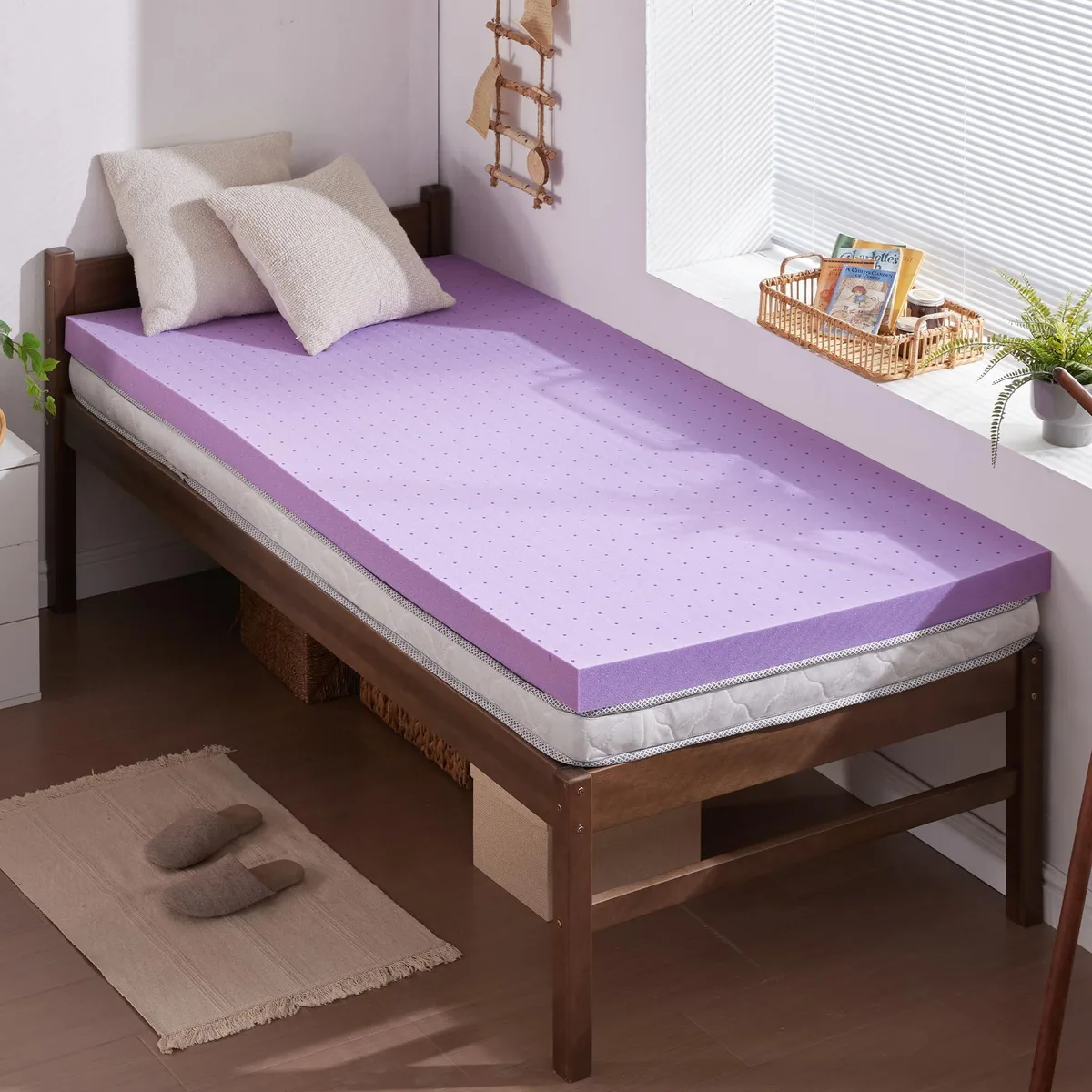 SINWEEK 2 Inch Gel Memory Foam Mattress Topper Twin — ภาพสินค้า