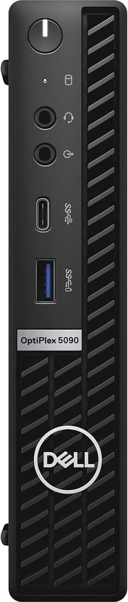 Small black rectangular Dell OptiPlex 5090 Micro desktop computer