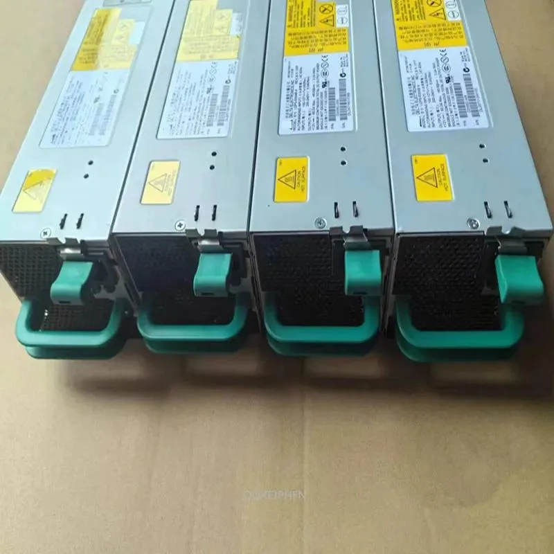 Rectangular ATX power supply unit with matte black finish and cooling fan visible