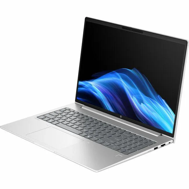 Silver 16 inch laptop closed showing smooth matte finish