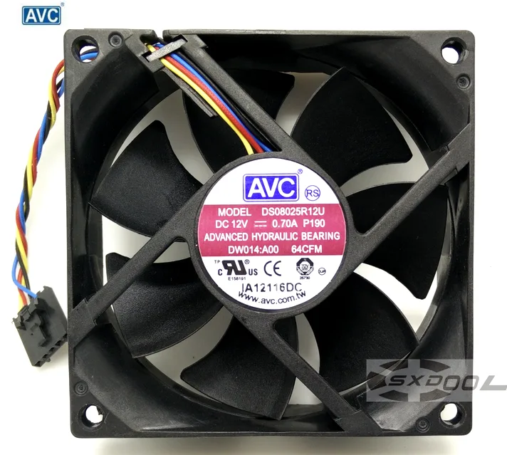 SXDOOL SXDOOL DS08025R12U 80mm case fan 12V 4900 RPM — ภาพสินค้า