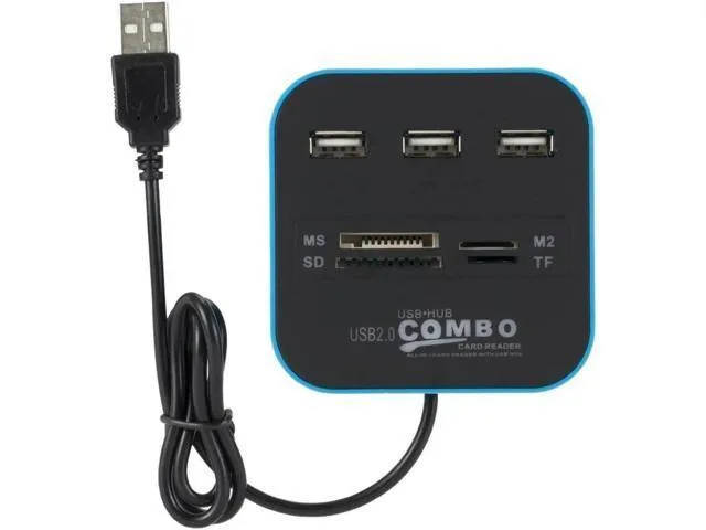 LORDWORLD LORDWORLD USB 2.0 Hub 3 Ports Card Reader 480 Mbps — product photo
