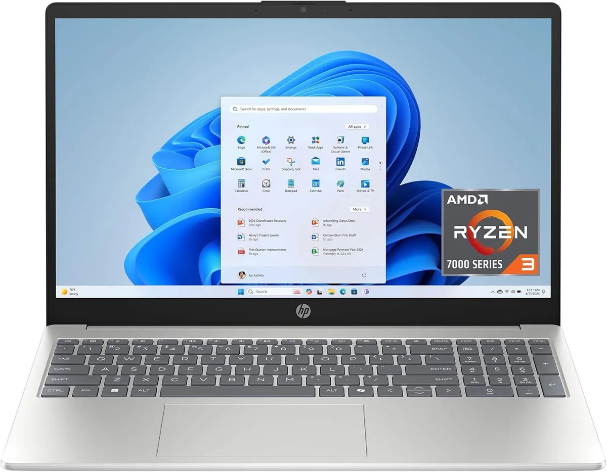 HP HP 15 Raider laptop AMD Ryzen 3 7320U 8GB 1TB SSD 15.6" HD Touchscreen — toote foto