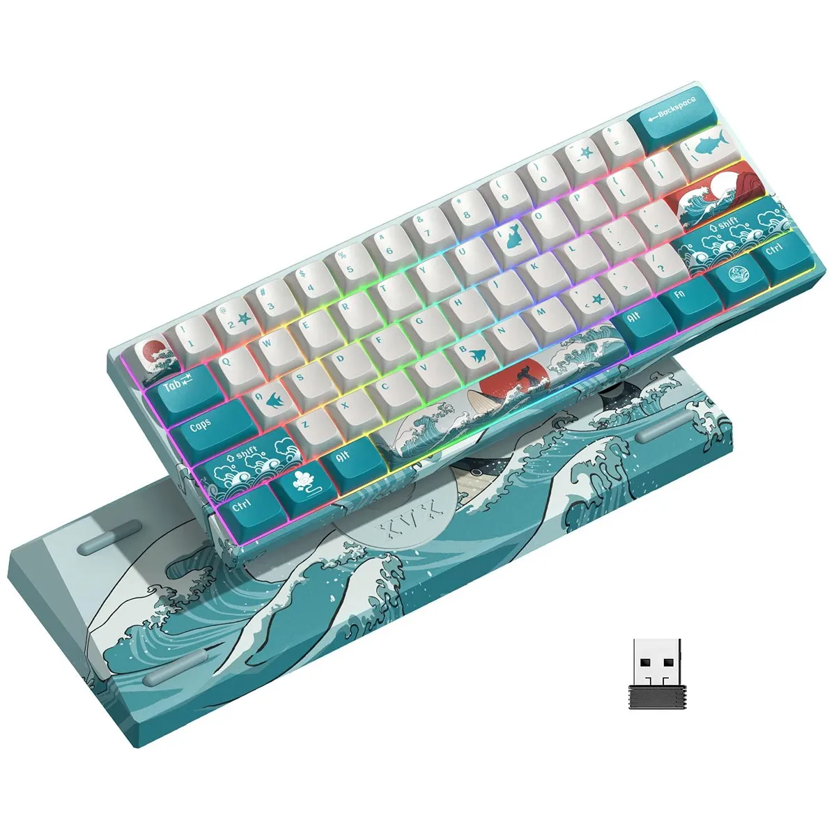 HITIME xihao-jp-shanhuhai Coral Sea 60% Wireless Mechanical Gaming Keyboard — 商品照片