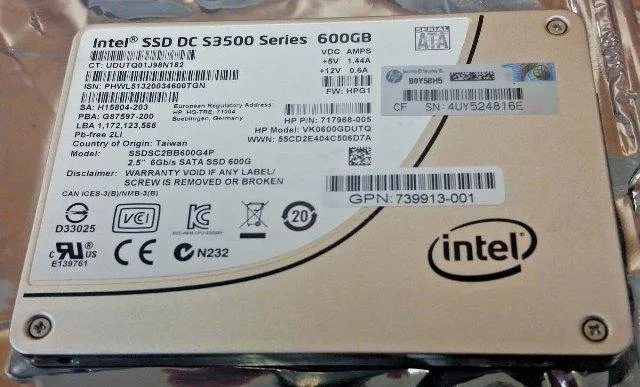 Intel Intel DC S3500 600GB 2.5" SATA internal SSD — product photo