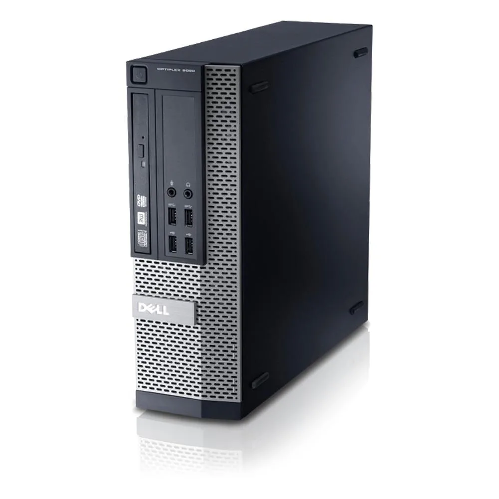 Small black and silver Dell OptiPlex 9020 SFF desktop tower