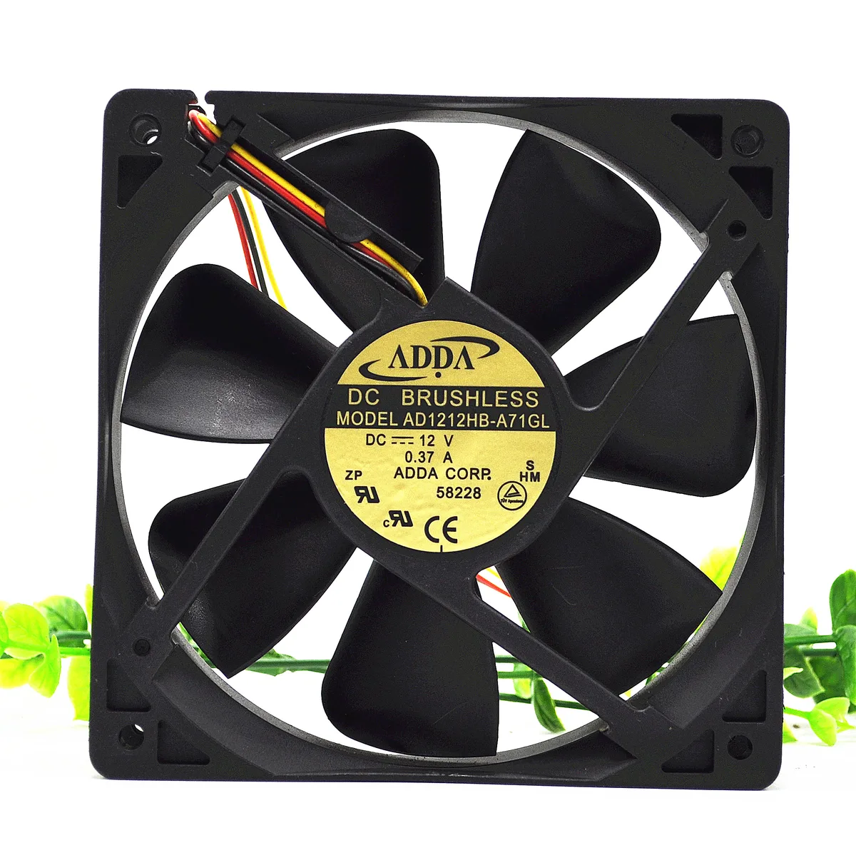 SXDOOL SXDOOL AD1212HB-A71GL 12025 12V .37A 2200 RPM 87.870 CFM 38 dBA 3-pin 2-ball case fan — foto do produto